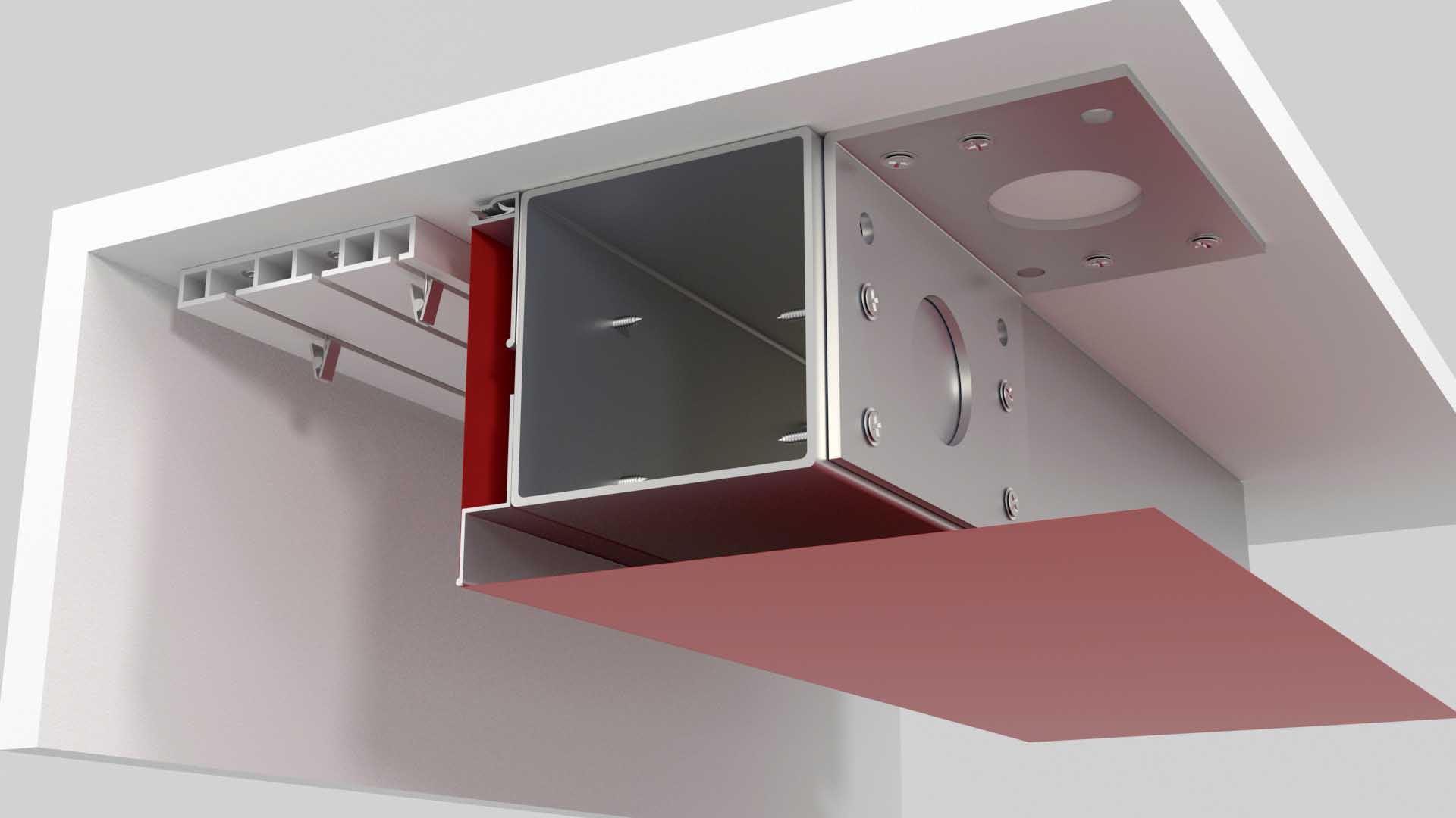 nisza gzymsowa zgięta