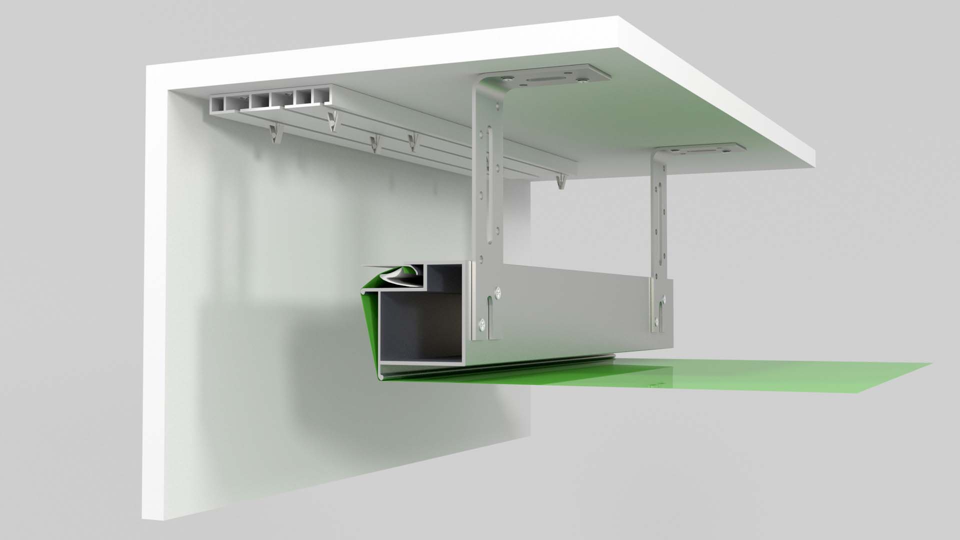 nisza gzymsowa z częściowym zginaniem